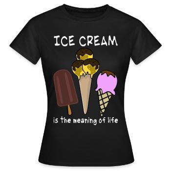 Icecream Ice Cream - Frauen T-Shirt - Schwarz - Vorne - AI Model Female 172 dark (172cm)