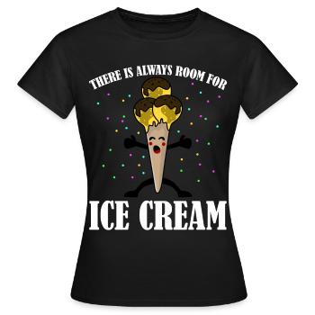 Icecream Joke Ice Cream - Frauen T-Shirt - Schwarz - Vorne - AI Model Female 172 dark (172cm)