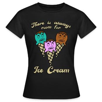 Icecream Funny Ice Cream - Frauen T-Shirt - Schwarz - Vorne - AI Model Female 172 dark (172cm)