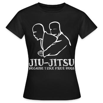Ju-Jitsu Jiu-Jitsu Brésilien BJJ - T-shirt Femme - noir - Devant - AI Model Female 172 dark (172cm)