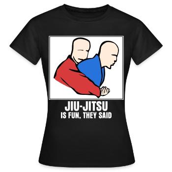 BJJ Ju-Jitsu Brésilien Jiu-Jitsu - T-shirt Femme - noir - Devant - AI Model Female 172 dark (172cm)