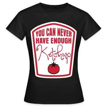 Tomato Ketchup Costume - Frauen T-Shirt - Schwarz - Vorne - AI Model Female 172 dark (172cm)