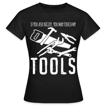 Tool Craftsman Tools - Women's T-Shirt - black - Front - AI Model Female 172 dark (172cm)