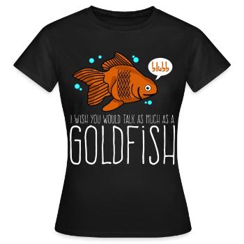Poisson rouge qui parle Poisson rouge - T-shirt Femme - noir - Devant - AI Model Female 172 dark (172cm)