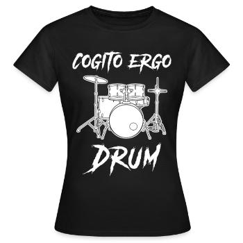 Drummer Drums Drum Set Drum - Women's T-Shirt - black - Front - AI Model Female 172 dark (172cm)