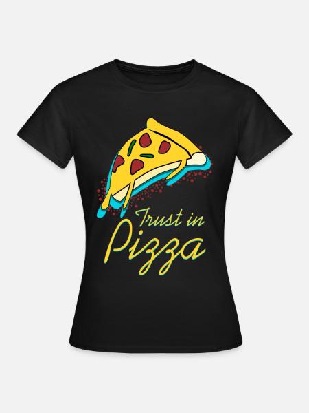 Pizza Pizzas Pizzaria - Frauen T-Shirt - Schwarz