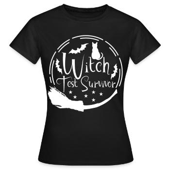 Test de sorcière Balai de sorcière Sorcellerie - T-shirt Femme - noir - Devant - AI Model Female 172 dark (172cm)