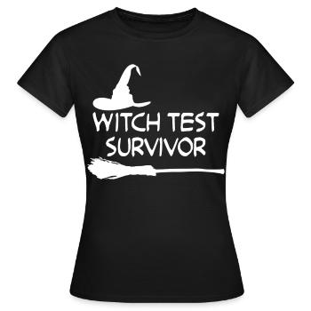 Sorcellerie Test de sorcière Balai de sorcière - T-shirt Femme - noir - Devant - AI Model Female 172 dark (172cm)