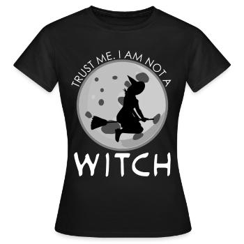 Blague de sorcière Sorcellerie Balai de sorcière - T-shirt Femme - noir - Devant - AI Model Female 172 dark (172cm)