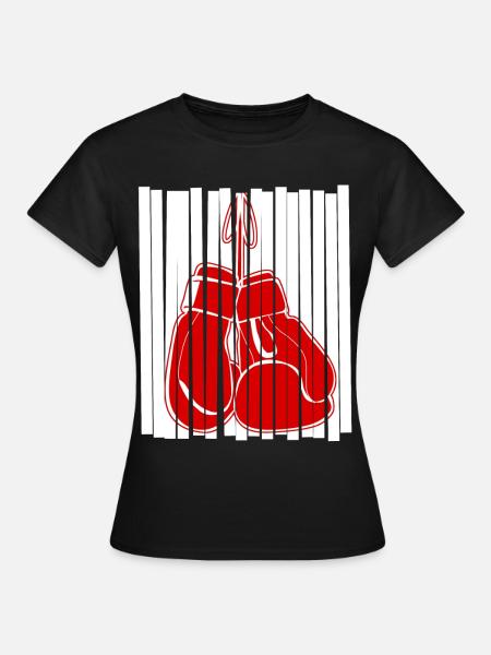 Red Boxing Gloves Boxer - Frauen T-Shirt - Schwarz