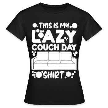 Lazy Couch Canapé de jour - T-shirt Femme - noir - Devant - AI Model Female 172 dark (172cm)