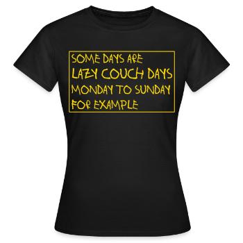 Couch Jokes - Frauen T-Shirt - Schwarz - Vorne - AI Model Female 172 dark (172cm)