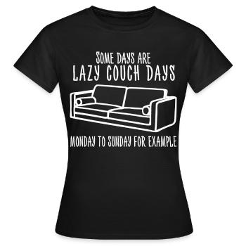 Couch Joke - Frauen T-Shirt - Schwarz - Vorne - AI Model Female 172 dark (172cm)