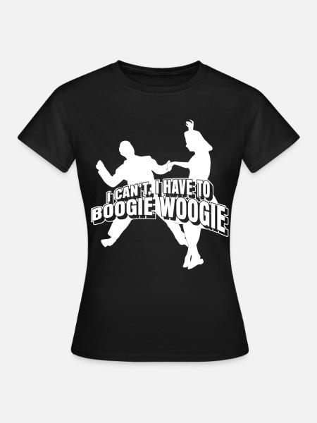 Boogie Woogie Dancing Swing - Frauen T-Shirt - Schwarz