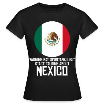 Mexique Drapeau Mexicains Mexicains - T-shirt Femme - noir - Devant - AI Model Female 172 dark (172cm)