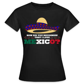 Mexique Drapeau mexicain Mexicains - T-shirt Femme - noir - Devant - AI Model Female 172 dark (172cm)