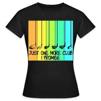 Club de golf Joueurs de golf - T-shirt Femme - noir - Devant - AI Model Female 172 dark (172cm)
