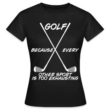 Terrain de golf du club de golf - T-shirt Femme - noir - Devant - AI Model Female 172 dark (172cm)