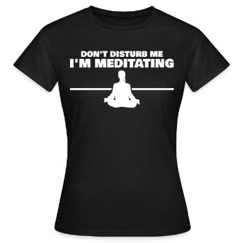 Meditation Yoga Meditating - Women's T-Shirt - black - Front - AI Model Female 172 dark (172cm)