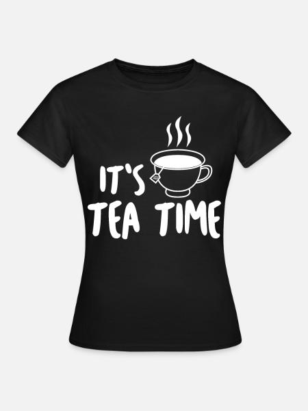 Tea Cup Tea Bag Teapot - Frauen T-Shirt - Schwarz