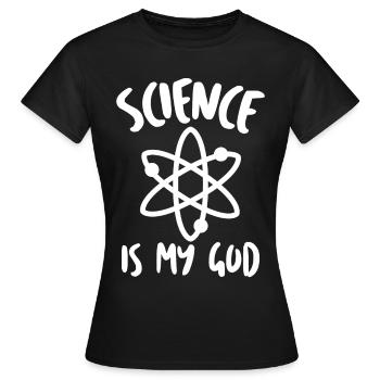 Athéisme agnostique Science Athée - T-shirt Femme - noir - Devant - AI Model Female 172 dark (172cm)