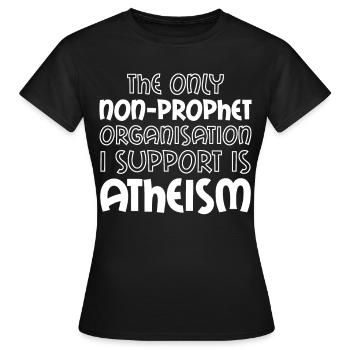 Non-croyant Athéisme Athée Agnostique - T-shirt Femme - noir - Devant - AI Model Female 172 dark (172cm)