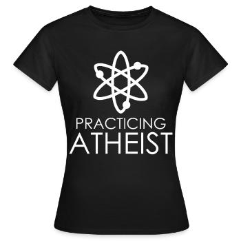 Athéisme Science Athée Agnostique - T-shirt Femme - noir - Devant - AI Model Female 172 dark (172cm)