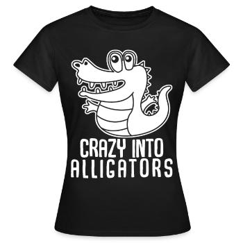 Alligators Alligator mignon - T-shirt Femme - noir - Devant - AI Model Female 172 dark (172cm)