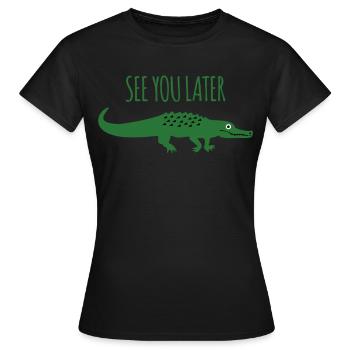 Alligators Blague Alligator - T-shirt Femme - noir - Devant - AI Model Female 172 dark (172cm)