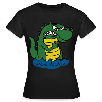 Alligators Alligator - T-shirt Femme - noir - Devant - AI Model Female 172 dark (172cm)