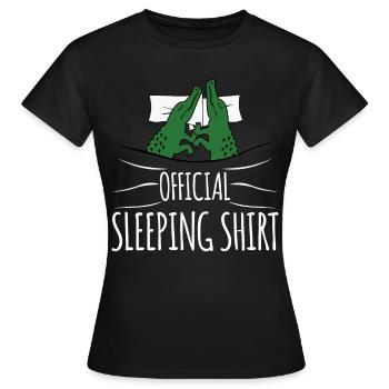 Chemise de nuit en alligator avec alligators - T-shirt Femme - noir - Devant - AI Model Female 172 dark (172cm)
