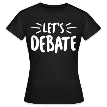 Équipe de débat du club de débat - T-shirt Femme - noir - Devant - AI Model Female 172 dark (172cm)