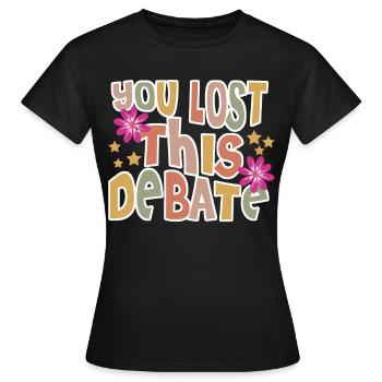 Équipe de débat de blagues du club de débat - T-shirt Femme - noir - Devant - AI Model Female 172 dark (172cm)