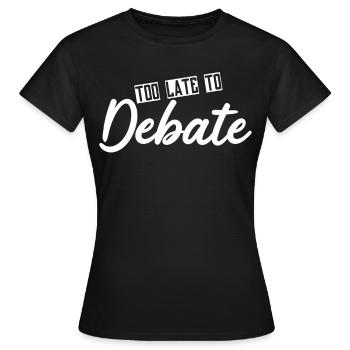 Équipe de débat Discussion Club de débat - T-shirt Femme - noir - Devant - AI Model Female 172 dark (172cm)