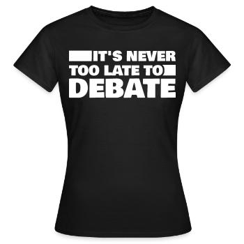 Club de débat sur la rhétorique de l’équipe de débat - T-shirt Femme - noir - Devant - AI Model Female 172 dark (172cm)