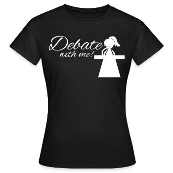 Équipe de débat - T-shirt Femme - noir - Devant - AI Model Female 172 dark (172cm)