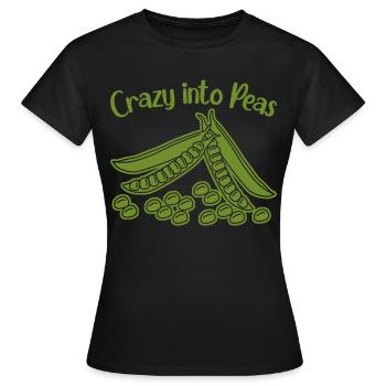 Pois Vegan - T-shirt Femme - noir - Devant - AI Model Female 172 dark (172cm)