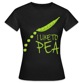 Pois Végétaliens Pois Végétariens - T-shirt Femme - noir - Devant - AI Model Female 172 dark (172cm)