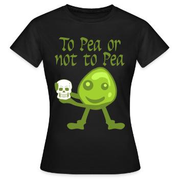 Pois ou pas pois - T-shirt Femme - noir - Devant - AI Model Female 172 dark (172cm)