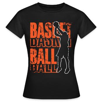Basketball Basketballer - Frauen T-Shirt - Schwarz - Vorne - AI Model Female 172 dark (172cm)