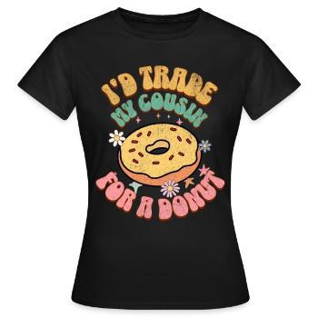 Donut - Frauen T-Shirt - Schwarz - Vorne - AI Model Female 172 dark (172cm)