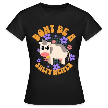 Vache Vaches - T-shirt Femme - noir - Devant - AI Model Female 172 dark (172cm)