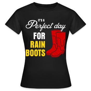 Rain Boots - Women's T-Shirt - black - Front - AI Model Female 172 dark (172cm)