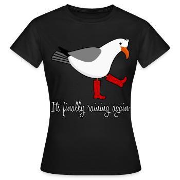 Seagull Bottes de pluie Gull - T-shirt Femme - noir - Devant - AI Model Female 172 dark (172cm)