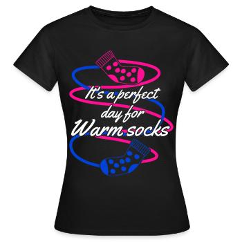 Warm Winter Socks Sock Wool Socks - Women's T-Shirt - black - Front - AI Model Female 172 dark (172cm)