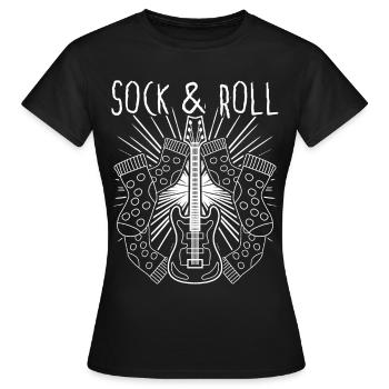 Winter Socks Music Sock Wool Socks - Women's T-Shirt - black - Front - AI Model Female 172 dark (172cm)