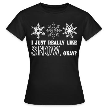 Flocon de neige Flocons de neige - T-shirt Femme - noir - Devant - AI Model Female 172 dark (172cm)