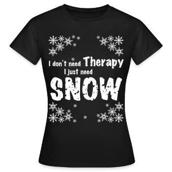 Flocons de neige flocon de neige - T-shirt Femme - noir - Devant - AI Model Female 172 dark (172cm)