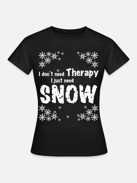 Snowflakes Snow Snowflake - Frauen T-Shirt - Schwarz