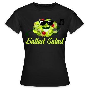 Salade Chantante Salades Légumes Vegan - T-shirt Femme - noir - Devant - AI Model Female 172 dark (172cm)